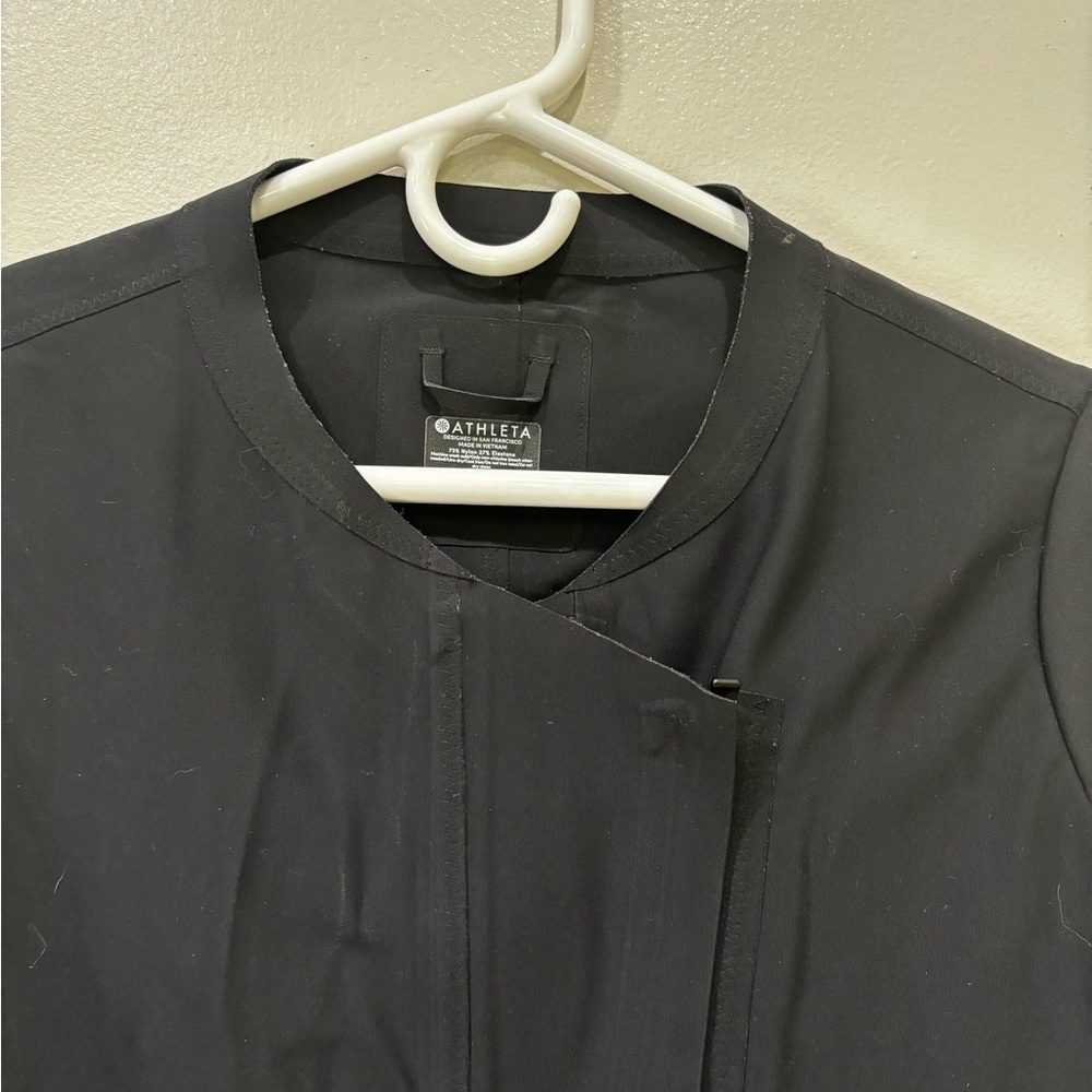 Athleta Stellar Double Front Zip Blazer Jacket Women’s Size Small - Picture 4 of 10